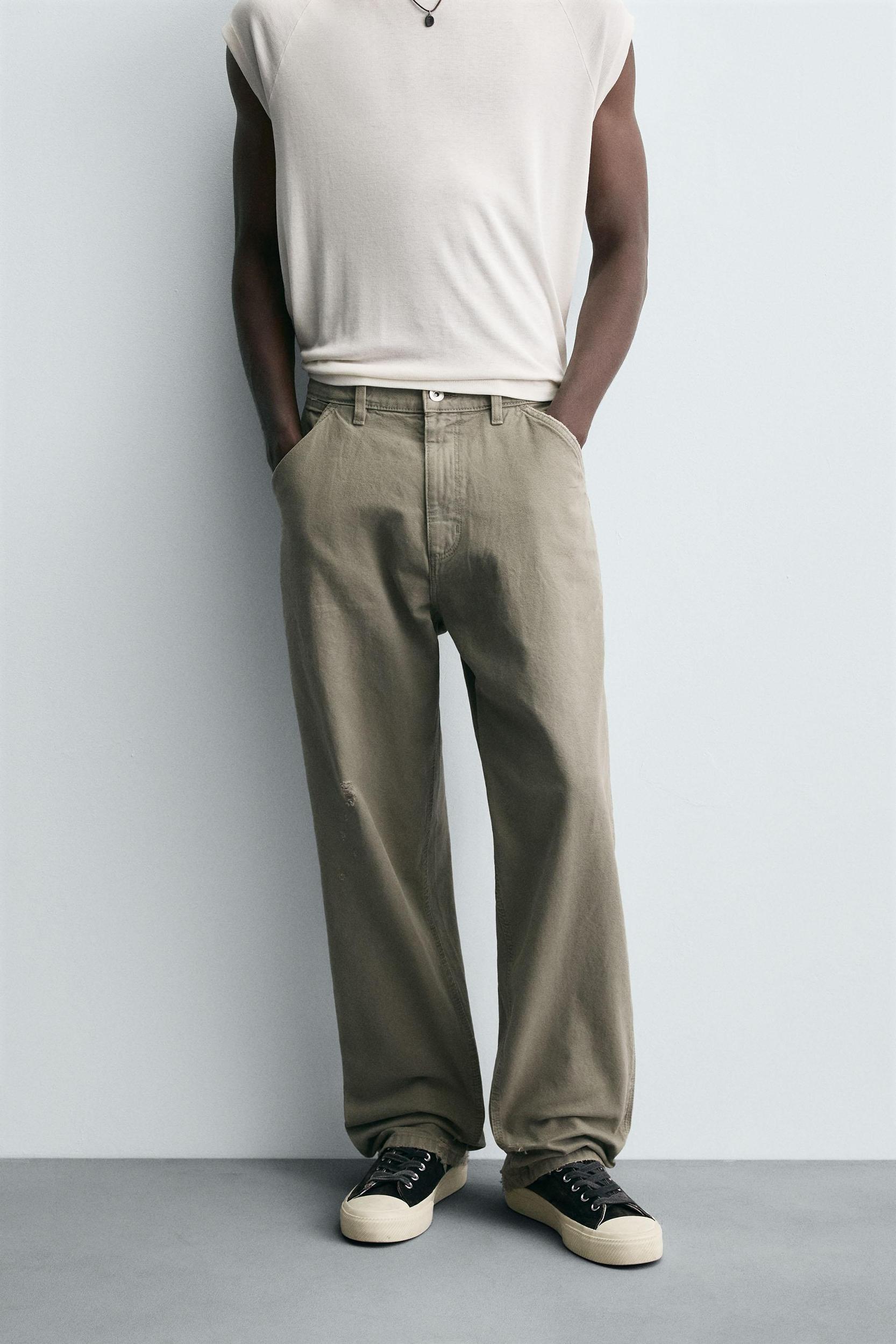 WASHED EFFECT CARPENTER PANTS Product Image