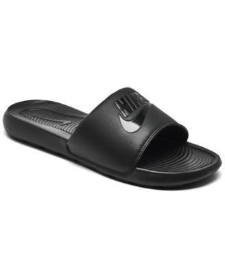 Nike Mens Nike Victori One Slides - Mens Shoes Black/Black/Black Product Image