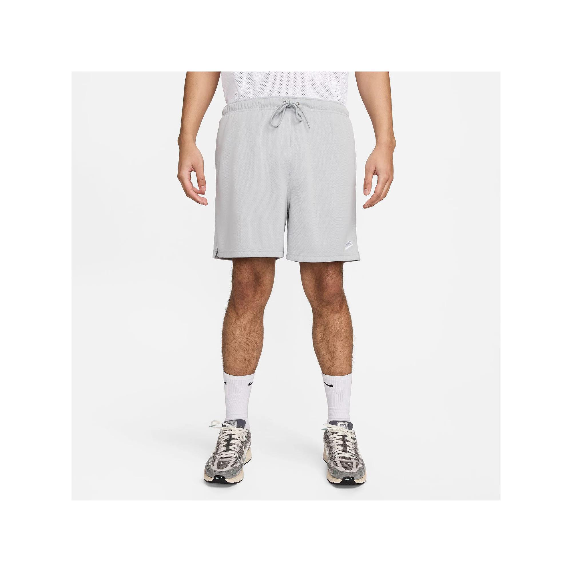 Nike Mens Nike Club Flow Mesh Shorts - Mens White/Light Smoke Grey Product Image