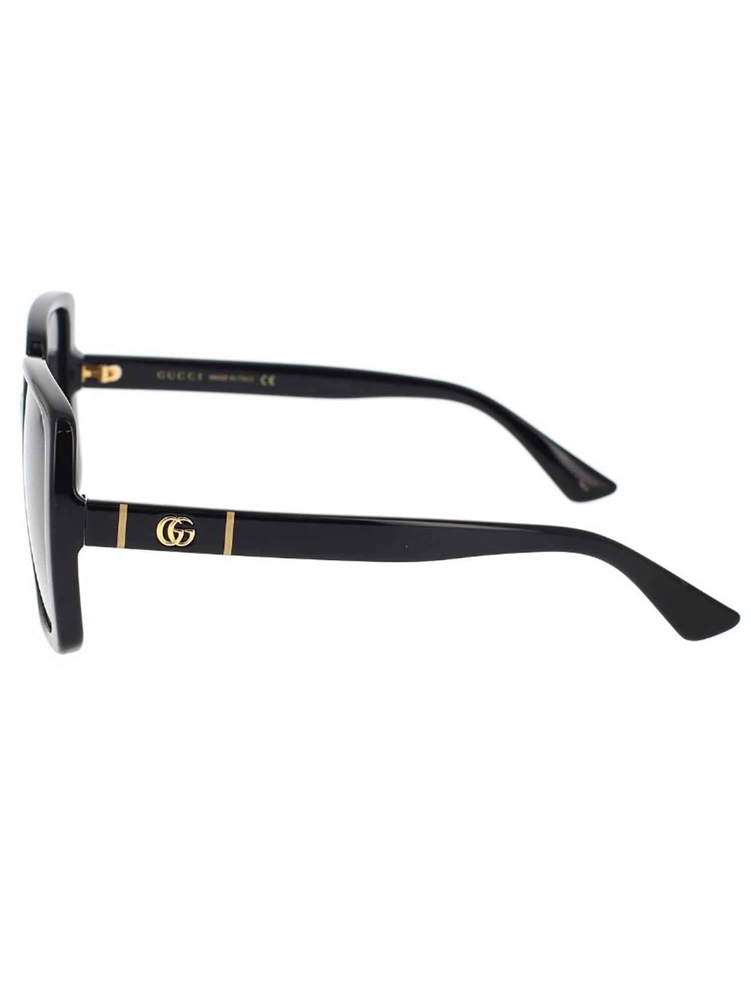 Gg0632s Sunglasses In 001 Black Black Grey Product Image