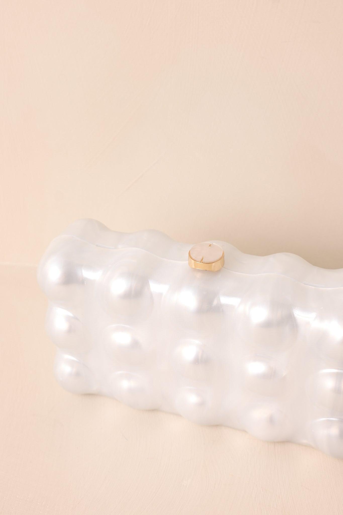 Eclipse’s Whisper Ivory Pearlescent Clutch Product Image