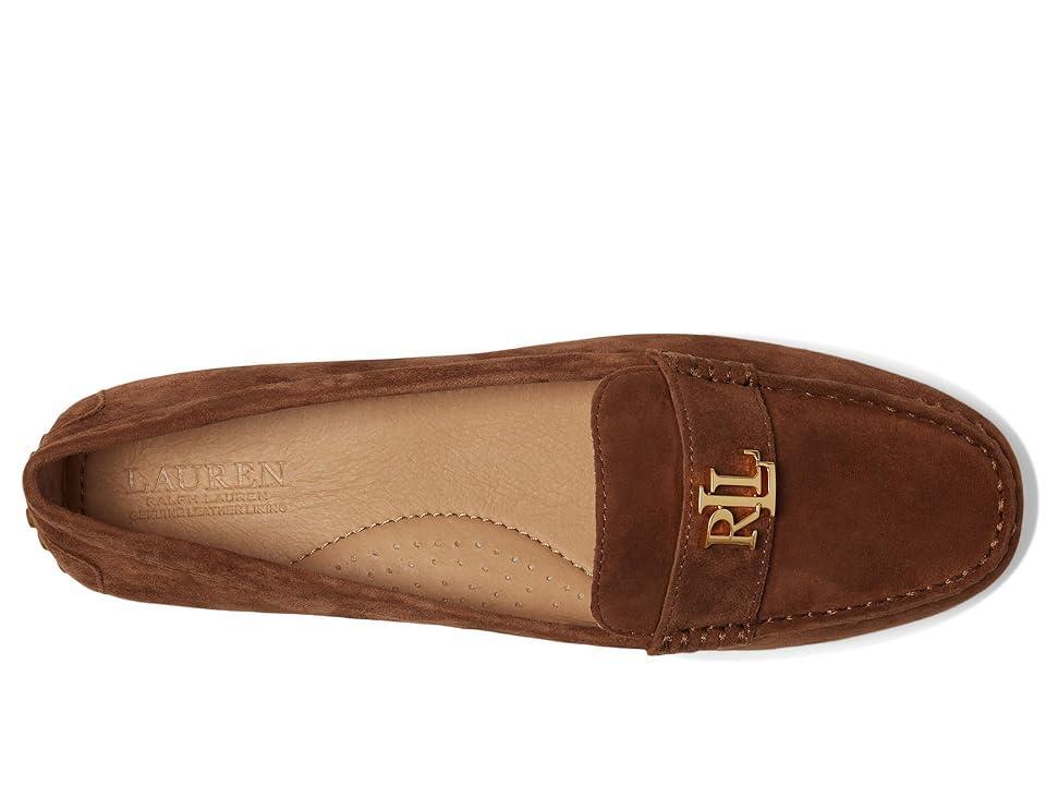 Lauren Ralph Lauren Barnsbury Suede Loafer (Tobacco) Women's Flat Shoes Product Image