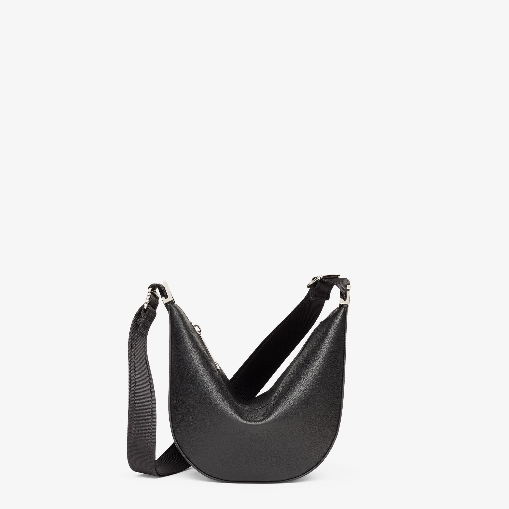 Fendi Roma Leather Fendi Melon SmallBlack leather bag Product Image