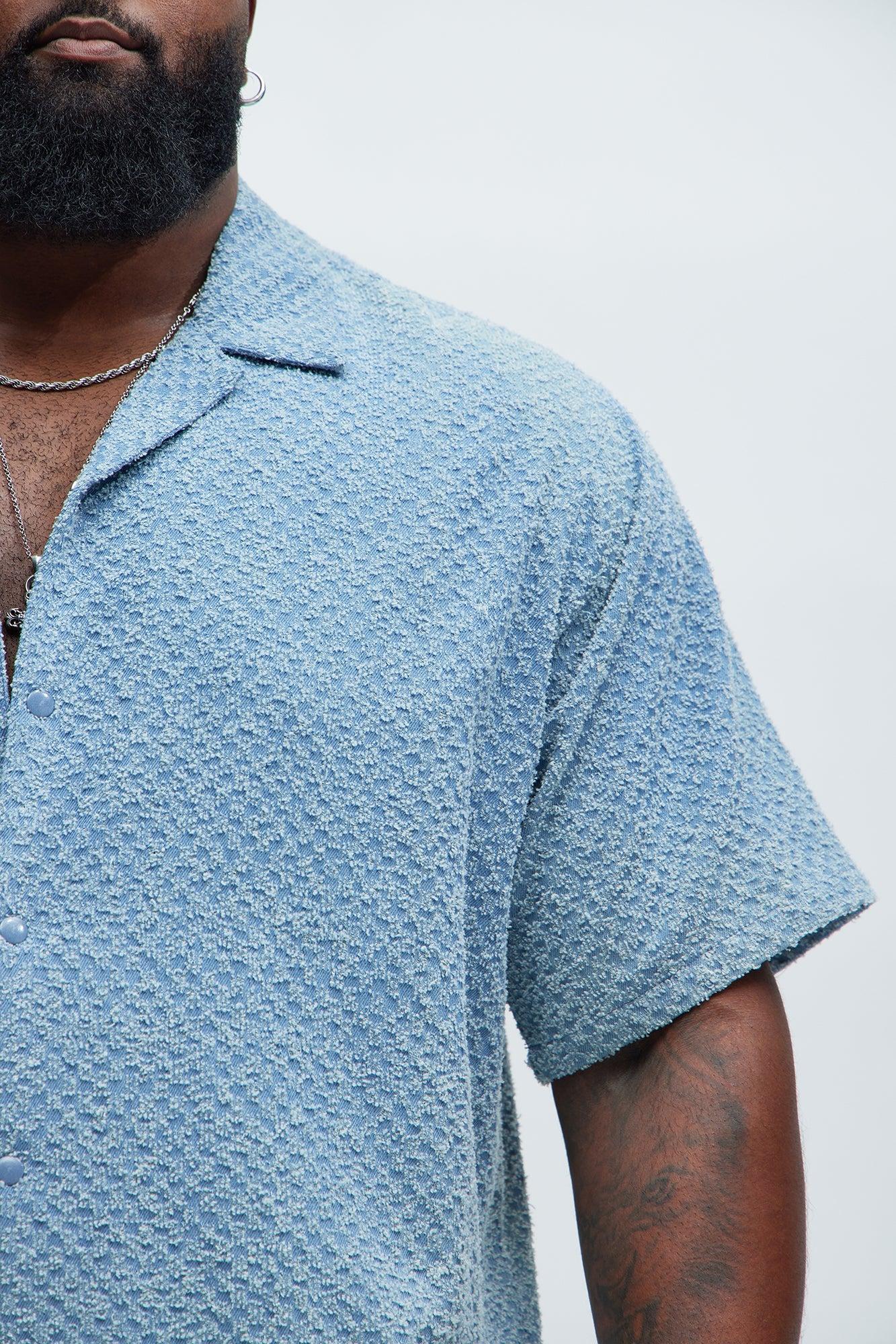 Beck Distressed Shirt - Blue Wash Product Image