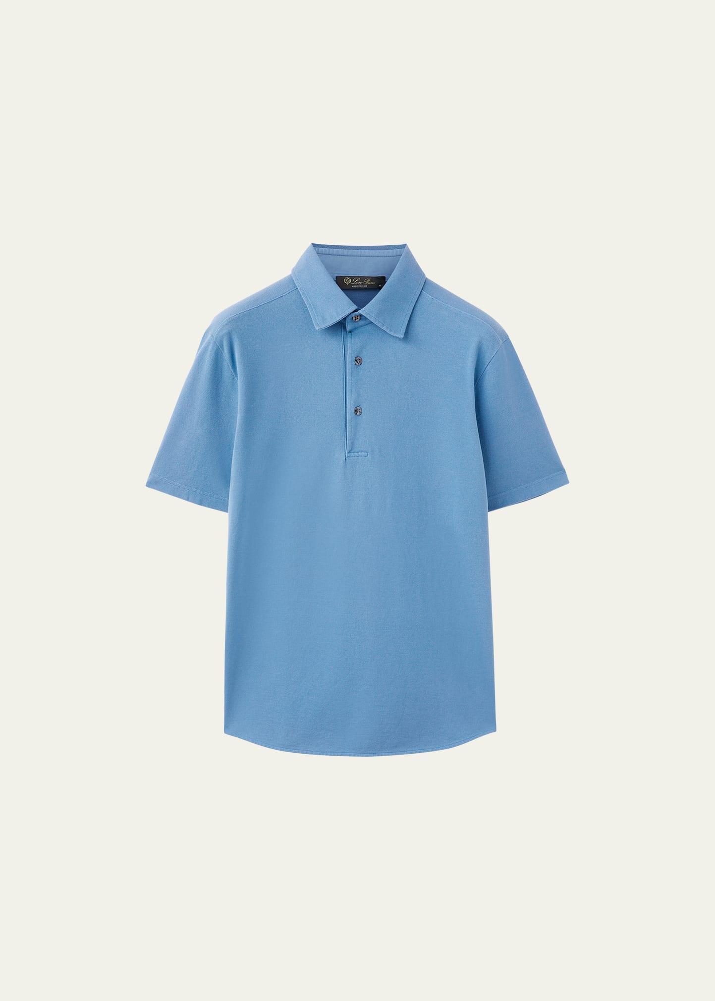 Men's Cotton Pique Polo Shirt Product Image