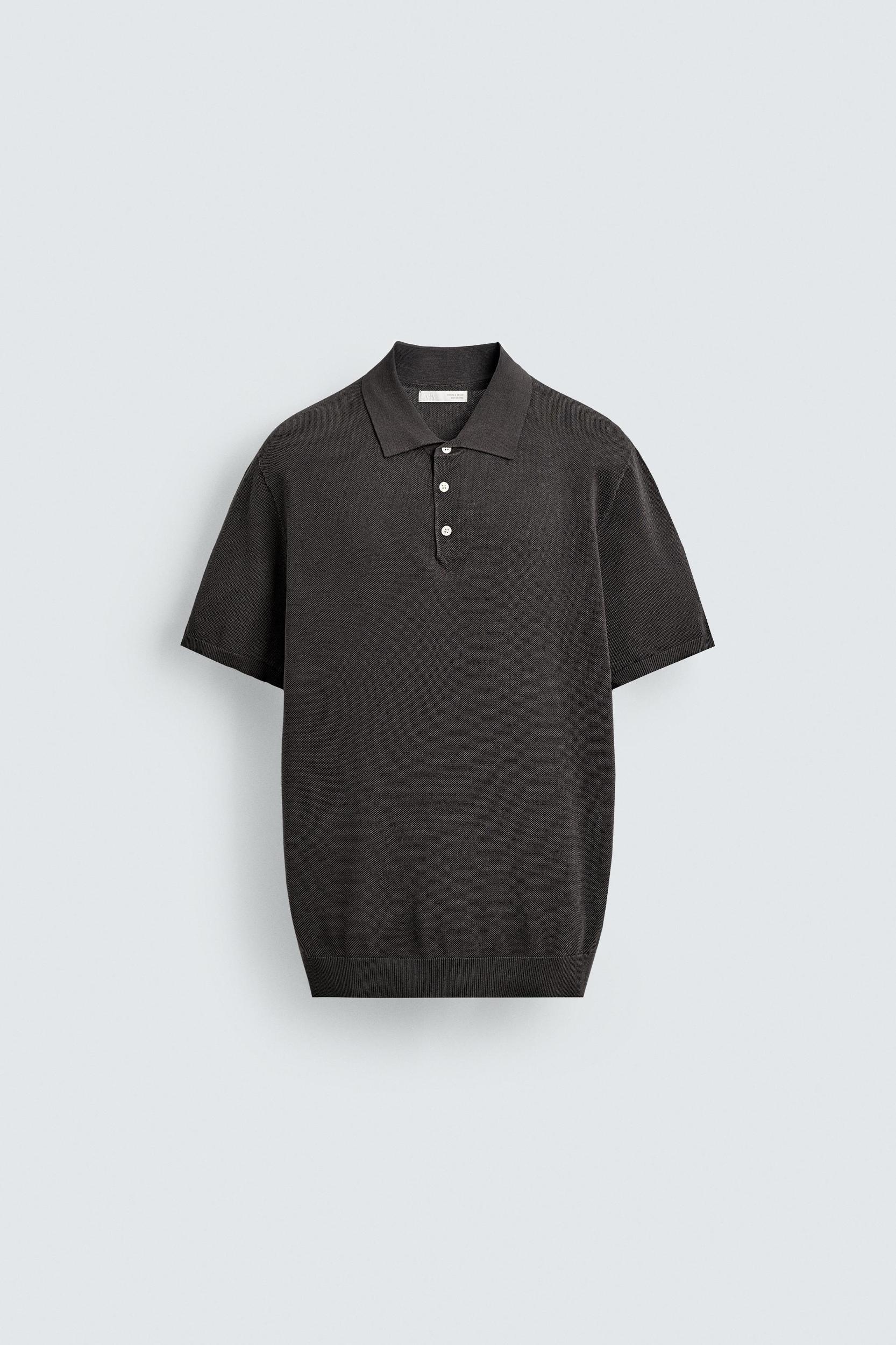 TEXTURED KNIT POLO SHIRT Product Image