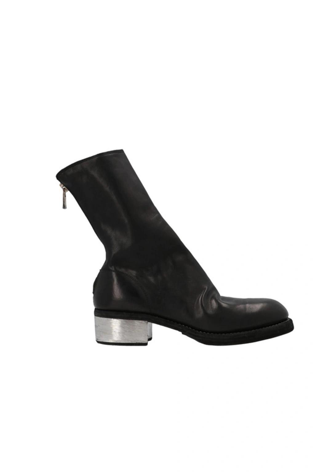 GUIDI Soft Leather Mid-calf Boots In Black Product Image