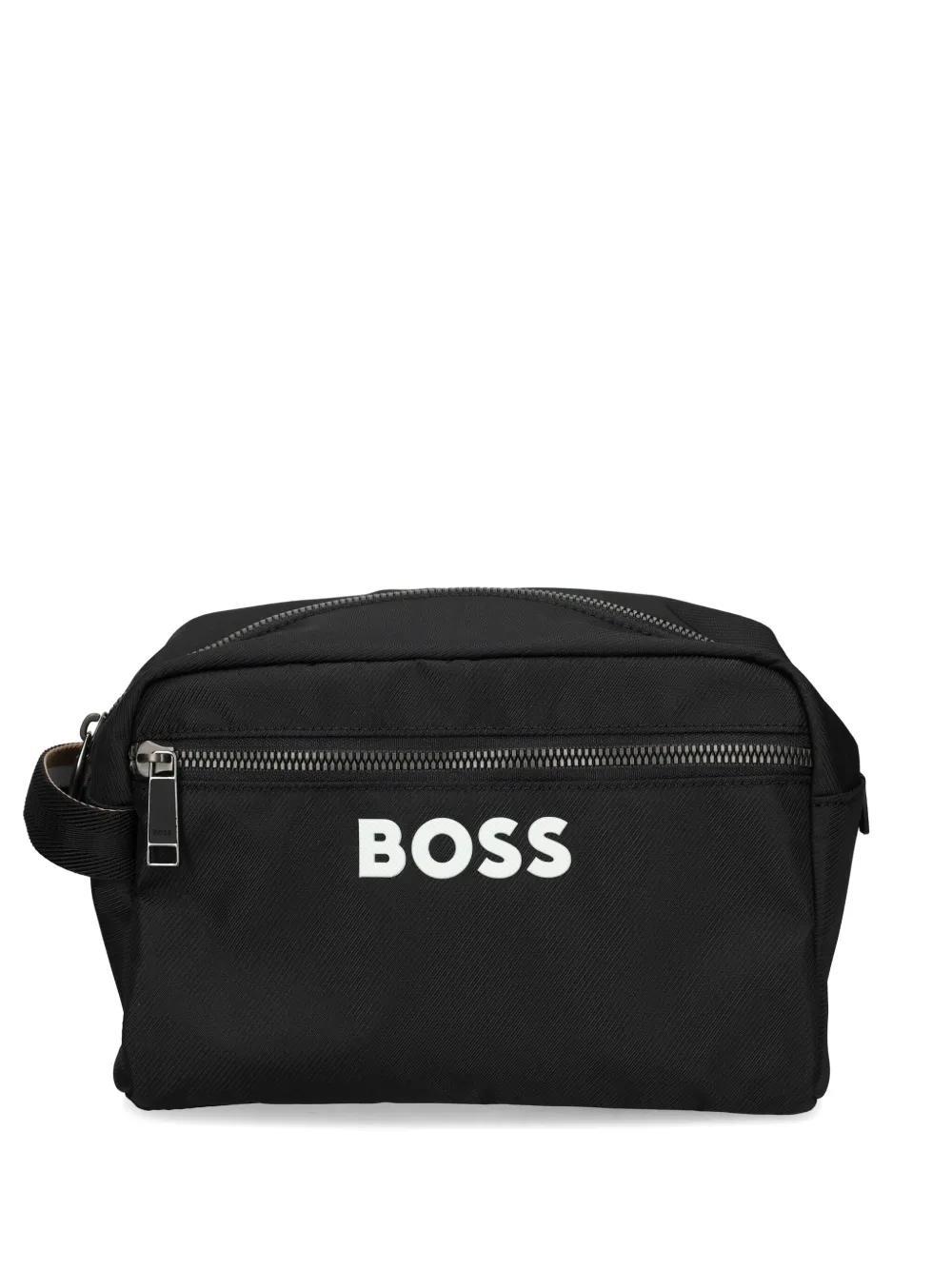 HUGO BOSS Logo-print Wash Bag In Black 001 Product Image