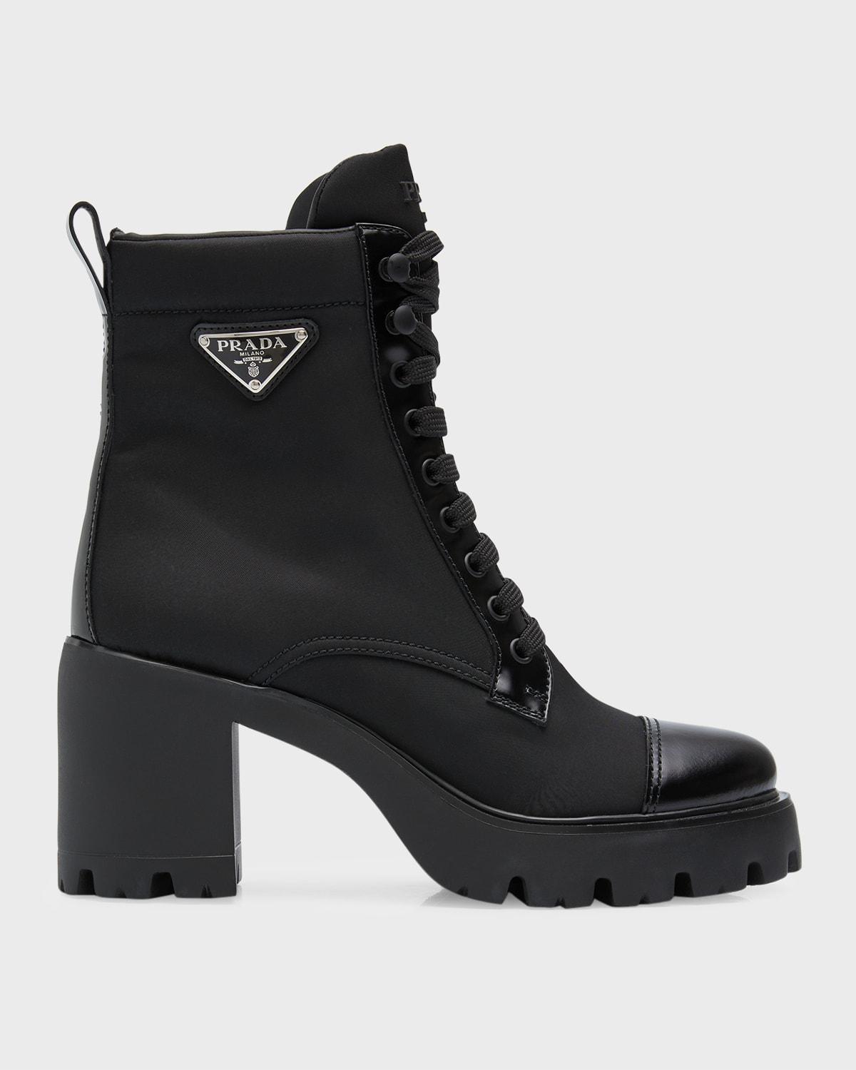 Nylon Lace-Up Combat Boots Product Image