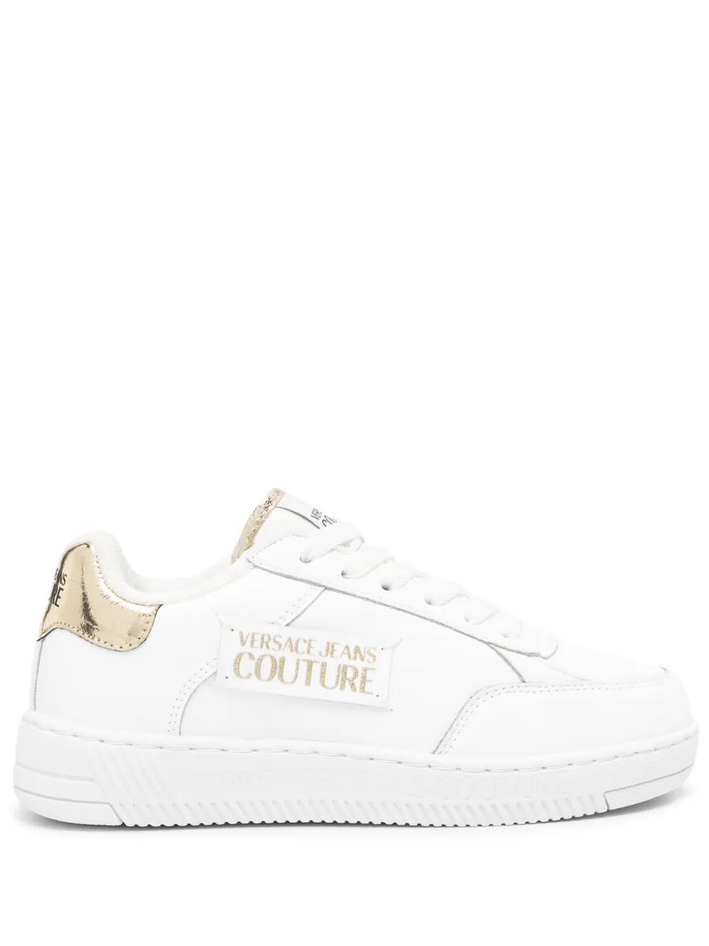 VERSACE JEANS COUTURE Meyssa Leather Sneakers In White Product Image