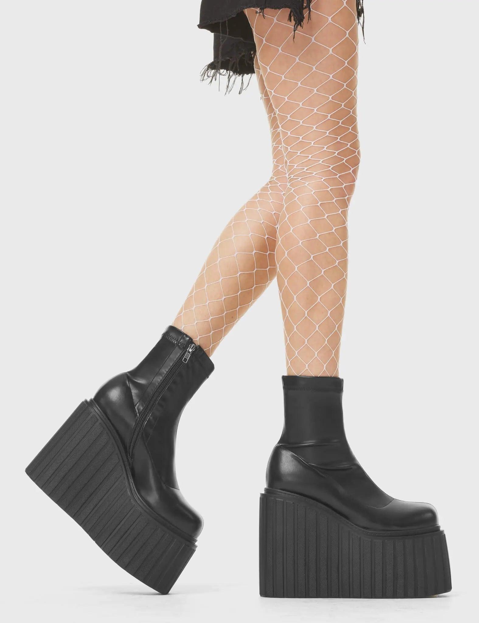Down To Earth Chunky Platform Creeper Ankle Boots Product Image