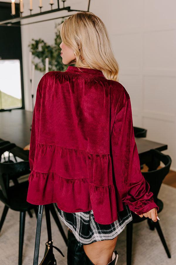 Sonoma Sways Shift Top in Wine Curves Product Image