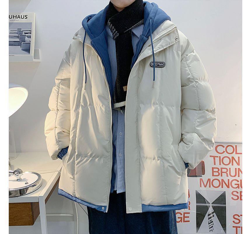 Hooded Mock Two Piece Puffer Jacket Product Image