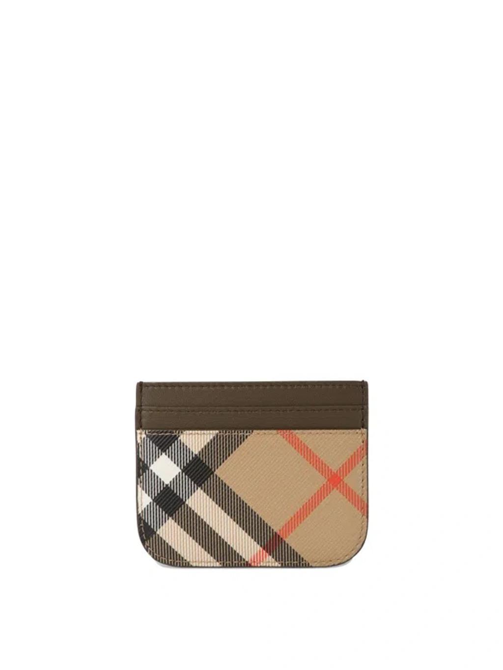 BURBERRY Sandon Bin Card Holder -  - Synthetic Leather - Beige Product Image