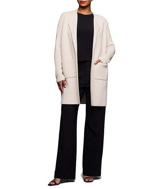 NIC + ZOE Juilette Cashmere Wool Blend Open Front Long Sleeve Coat Product Image