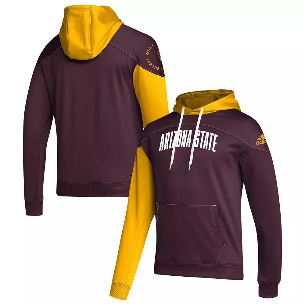 Men's adidas Maroon Arizona State Sun Devils Block Stadium Pullover Hoodie, Size: Large, Red Product Image
