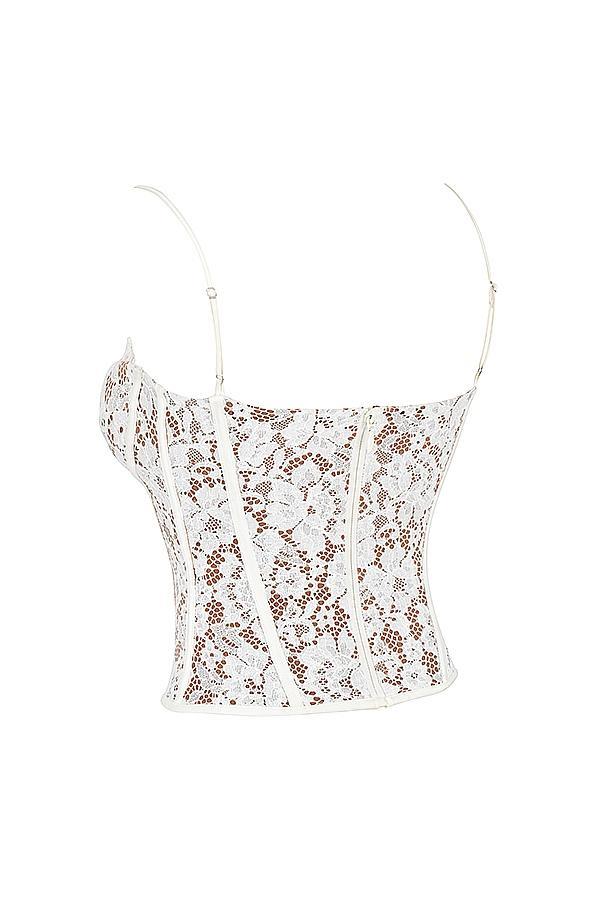 Mila Ivory Lace Underwired Corset Product Image