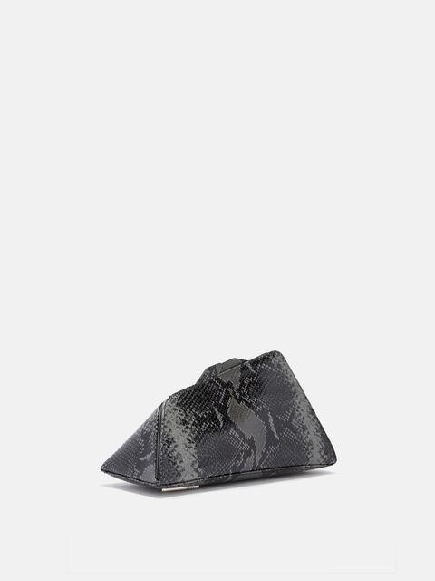 ''8.30 PM'' black and grey oversized clutch Product Image