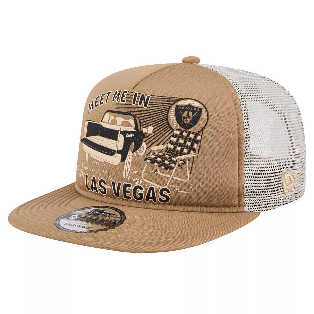 Men's New Era Tan Las Vegas Raiders Meet Me 9FIFTY Snapback Hat, Lvr Team Product Image