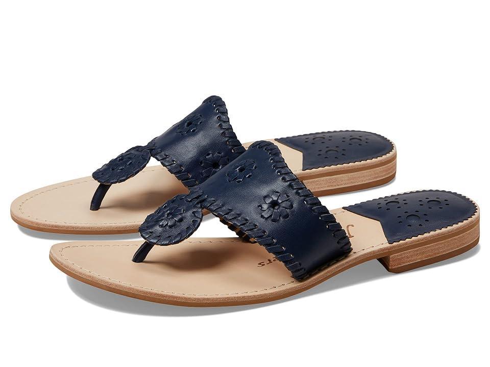 Jack Rogers Jacks Leather Flat Thong Sandals Product Image