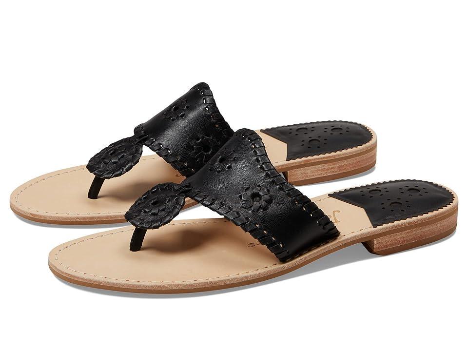 Jack Rogers Jacks Leather Flat Thong Sandals Product Image