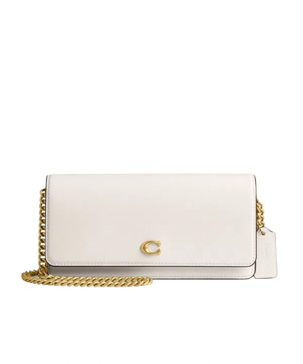 COACH Large Chain Shoulder Bag In White Product Image