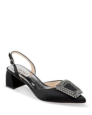 Badgley Mischka Womens Emmie Embellished Slip On Embellished Slingback Pumps Product Image