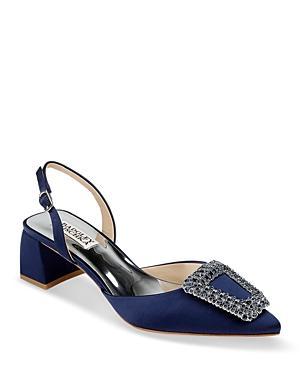 Badgley Mischka Womens Emmie Embellished Slip On Embellished Slingback Pumps Product Image