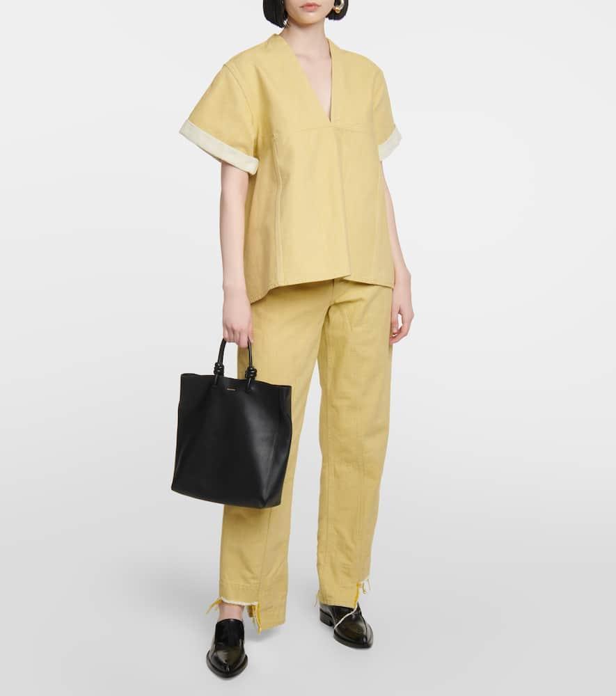 JIL SANDER Denim Blouse In Yellow Product Image