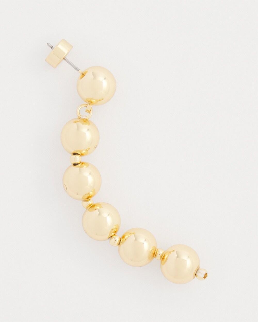 No Droop™ Gold Tone Bead Earrings Product Image