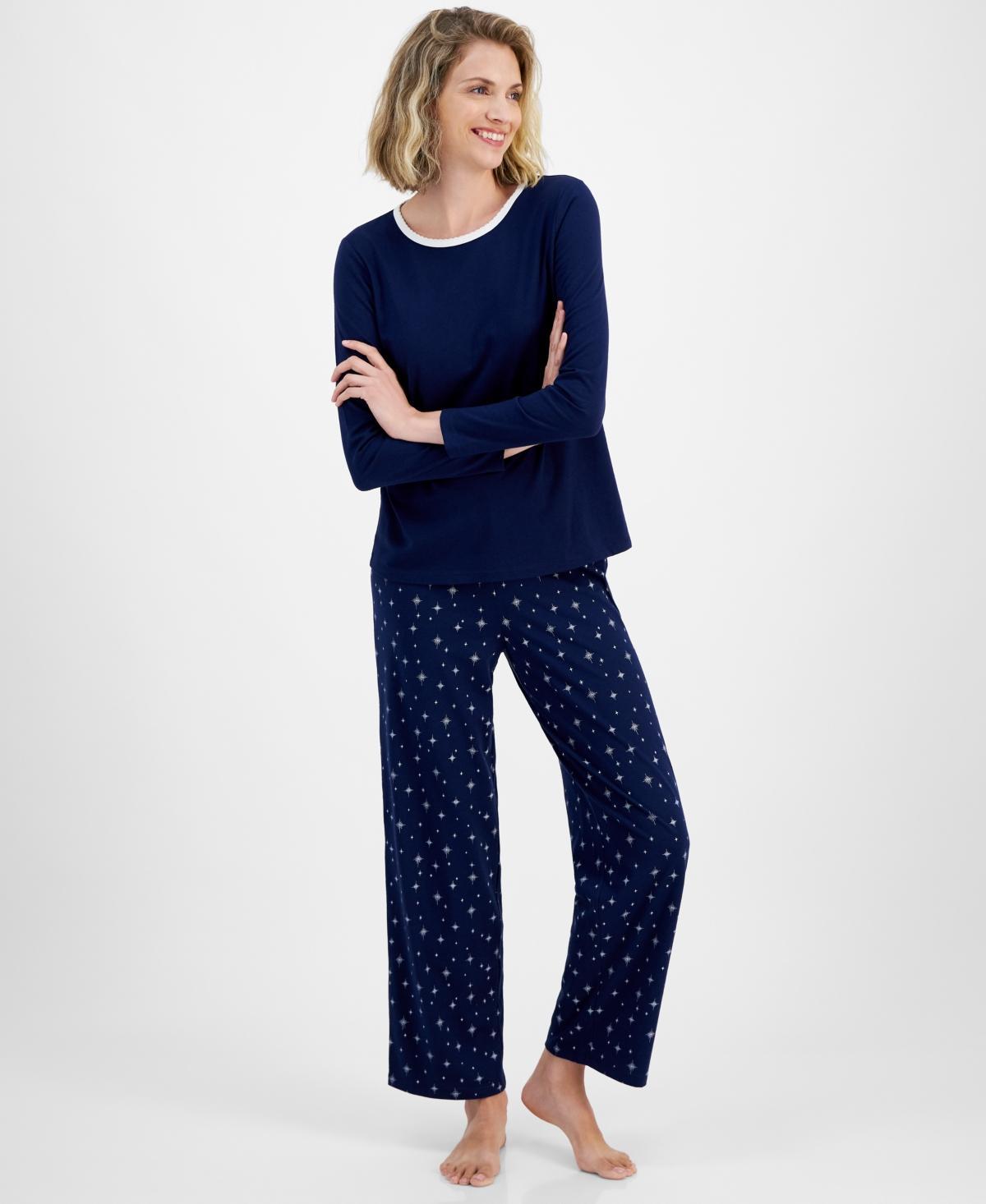 Charter Club Womens 2-Pc. Long-Sleeve Pajamas Set, Created for Macys Product Image