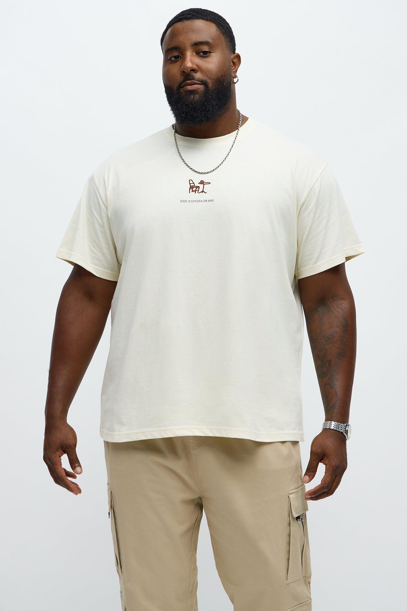 Fresh Coffee Short Sleeve Tee - Cream Male Product Image