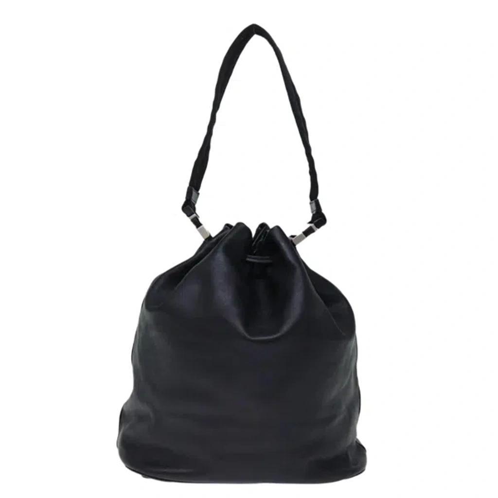 Black Leather Shoulder Bag () Product Image