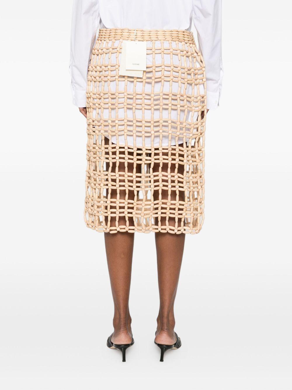 beaded grid midi skirt Product Image