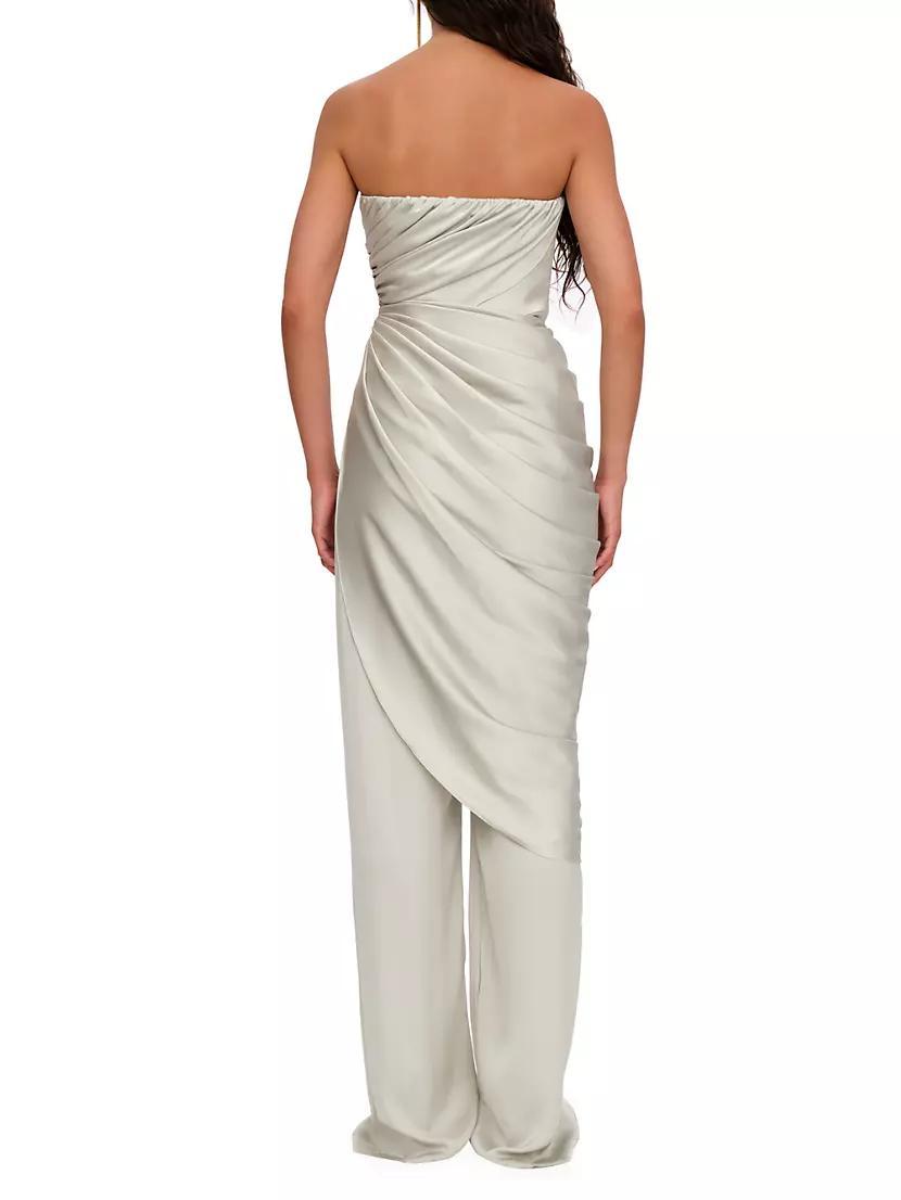 Envo Draped Satin Jumpsuit Product Image