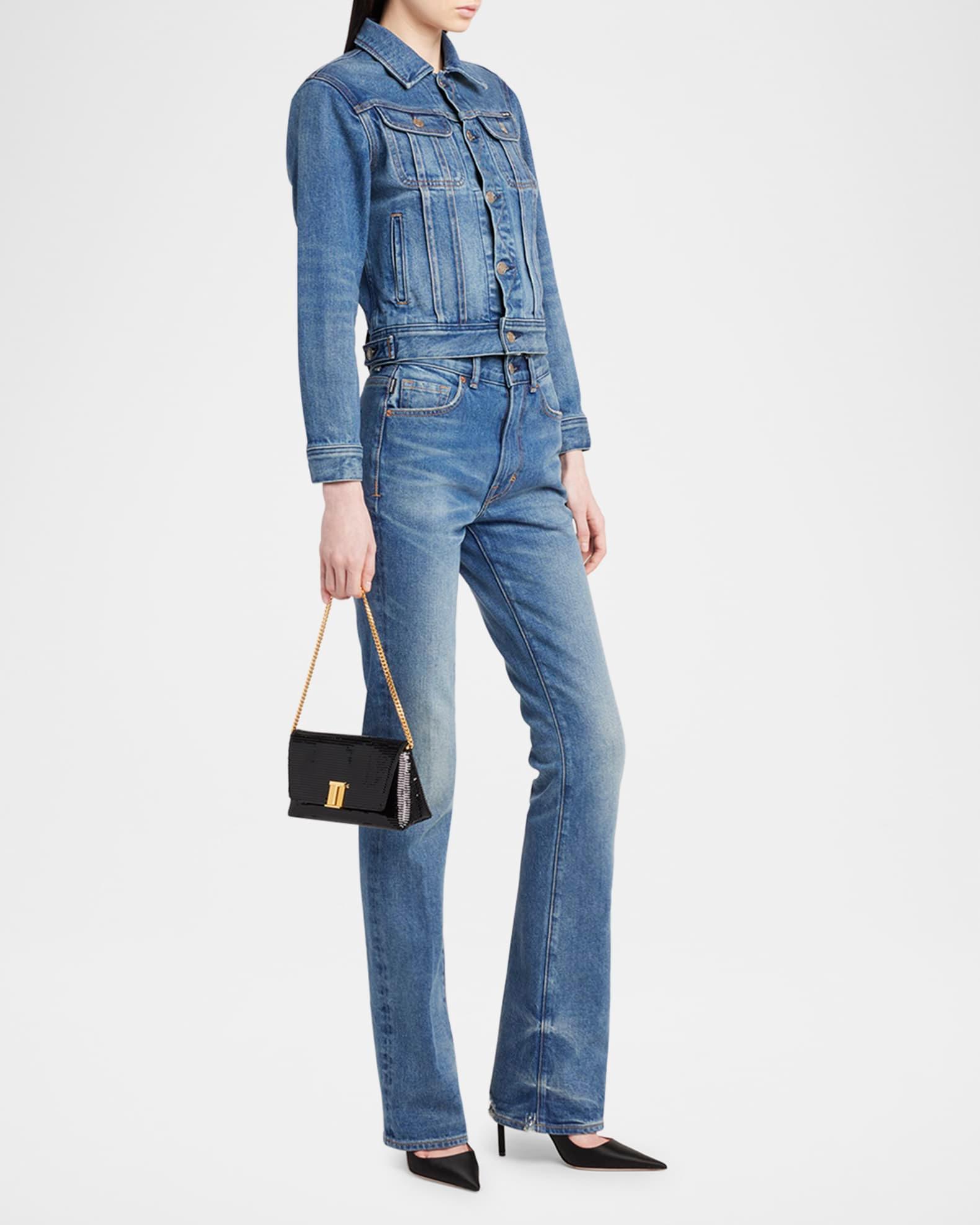 Nobile Mini Clutch Bag in Sequin-Embroidered Viscose Product Image