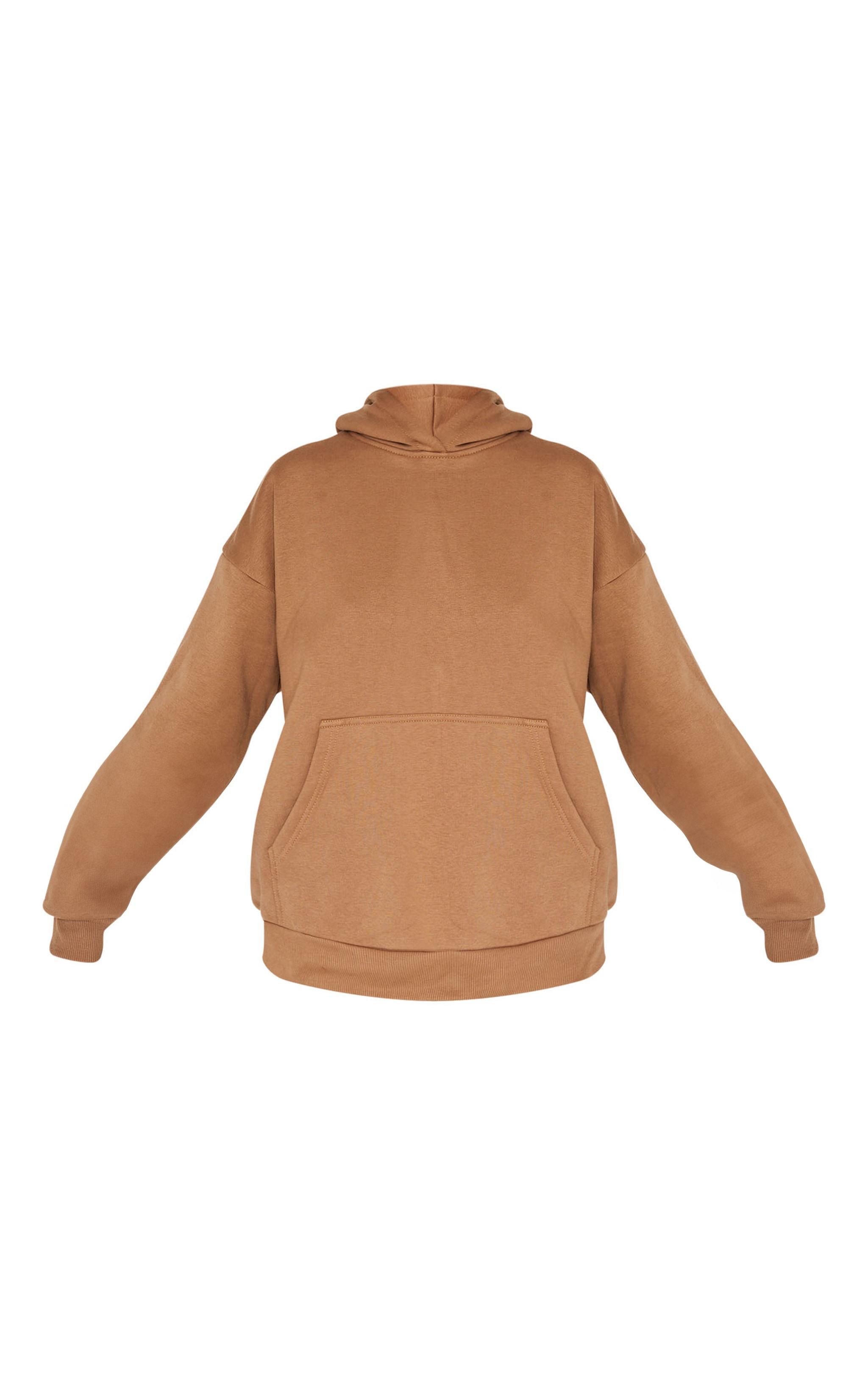 Taupe Outcast Print Oversized Hoodie Product Image