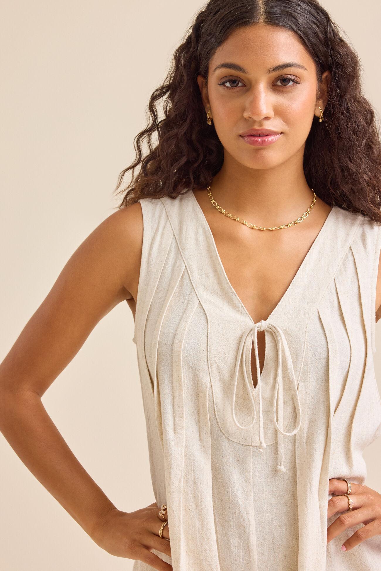 Evie Linen Romper Product Image