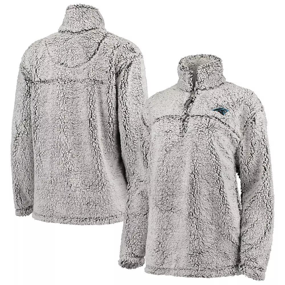 Women's Gray Green Bay Packers Sherpa Quarter-Zip Pullover Jacket,  Product Image