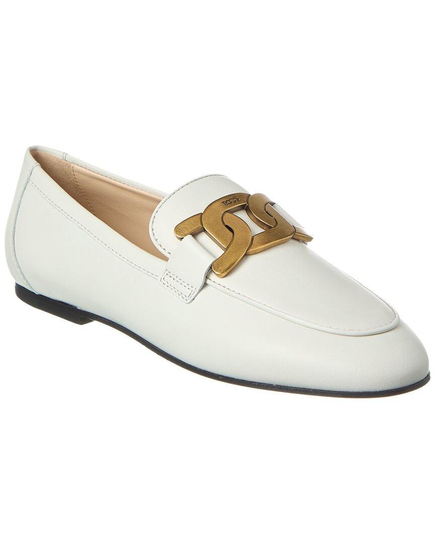 TOD'S Kate Chain Detail Loafer In White Product Image