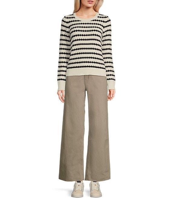 Prosperity Denim High Rise Wide Leg Raw Hem Jeans Product Image