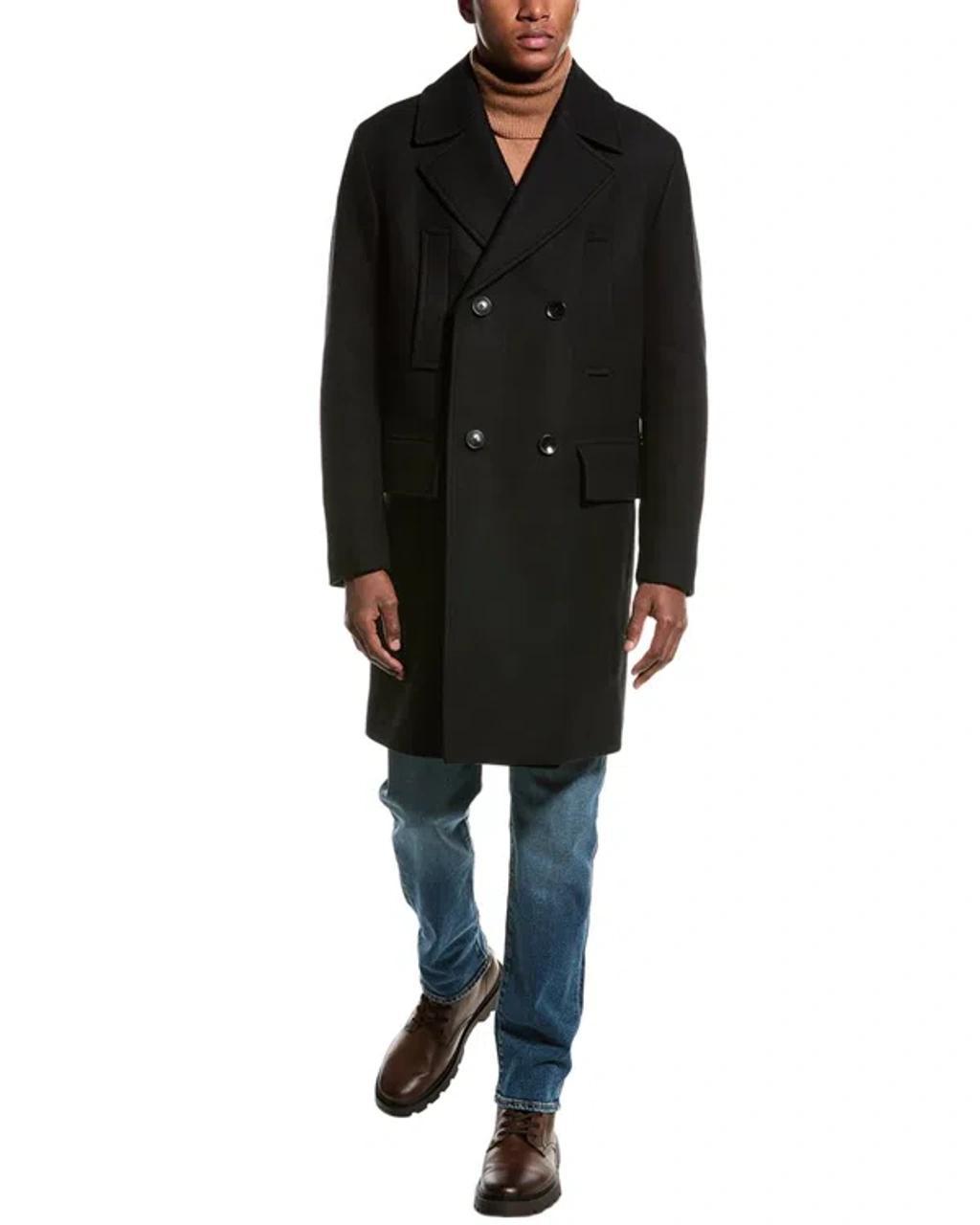 HUGO BOSS Boss  Cam Wool-blend Peacoat In Black Product Image