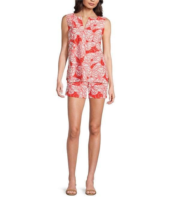 Jude Connally Alexa Petite Wings Print Split V-Neck Sleeveless Coordinating Tank Top Product Image