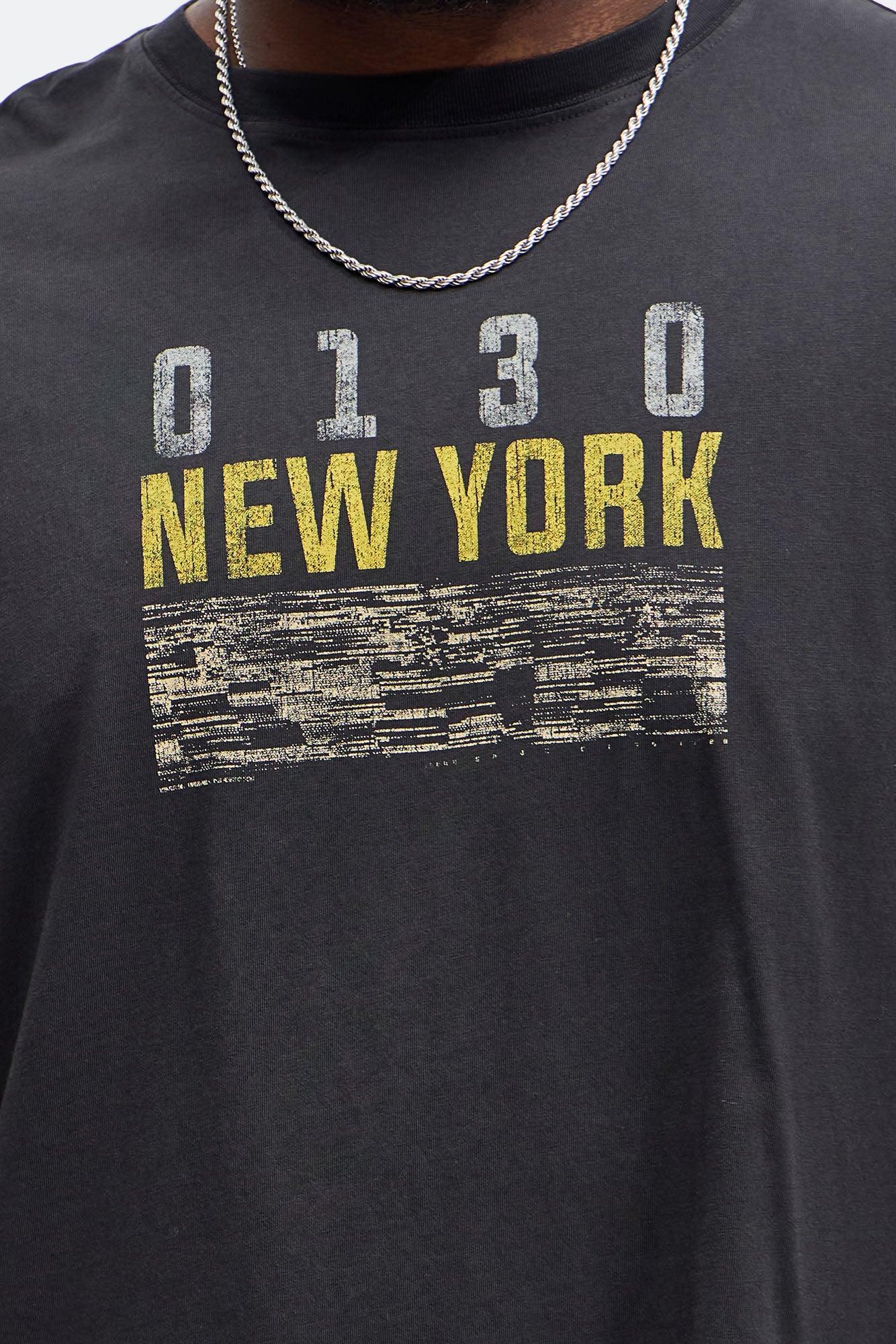 New York Digits Oversized Short Sleeve Tee - Black Product Image