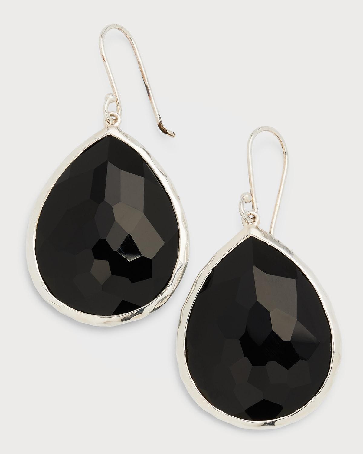 Large Teardrop Earrings in Sterling Silver Product Image