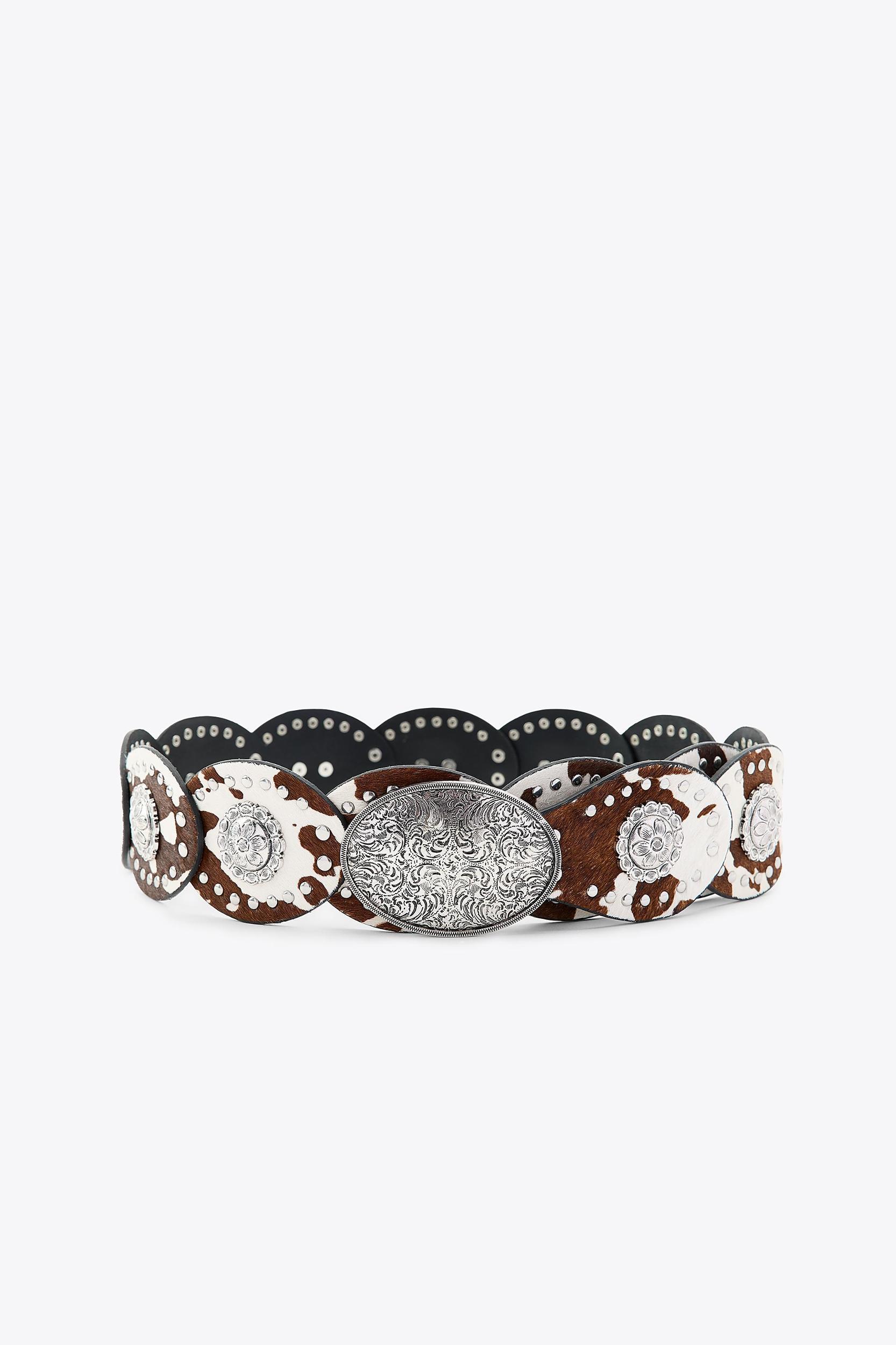 ANIMAL PRINT LEATHER BELT Product Image