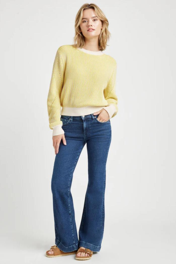 Ashlyn Sweater - Moonstone/Chartreuse Product Image