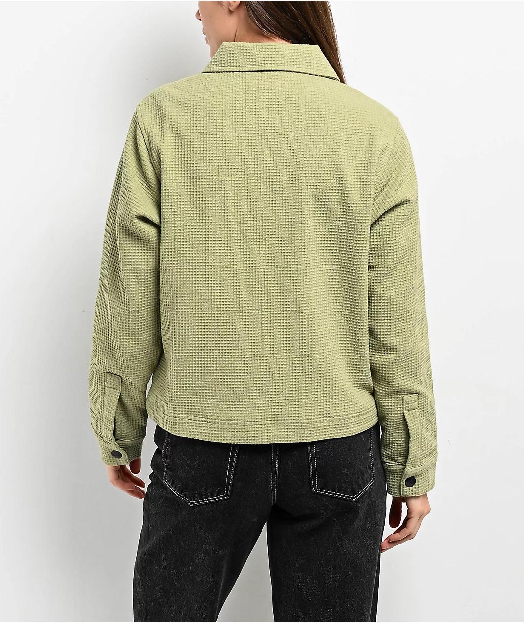 Welcome Fever Green Long Sleeve Zip Thermal Jacket Product Image