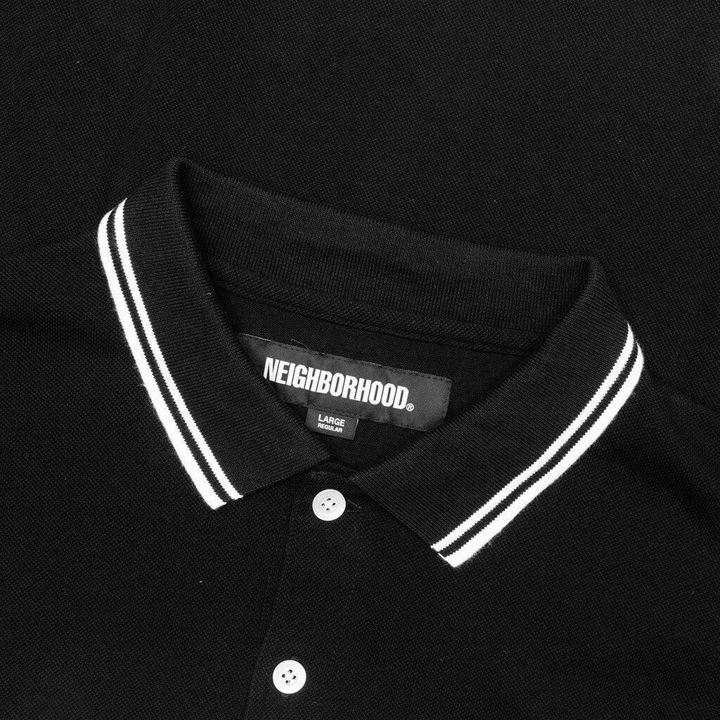 Pique Line S/S Polo Shirt - Black Male Product Image