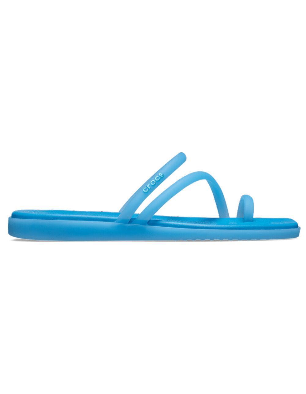 CROCS Miami Womens Toe Loop Sandals - BLUE Product Image